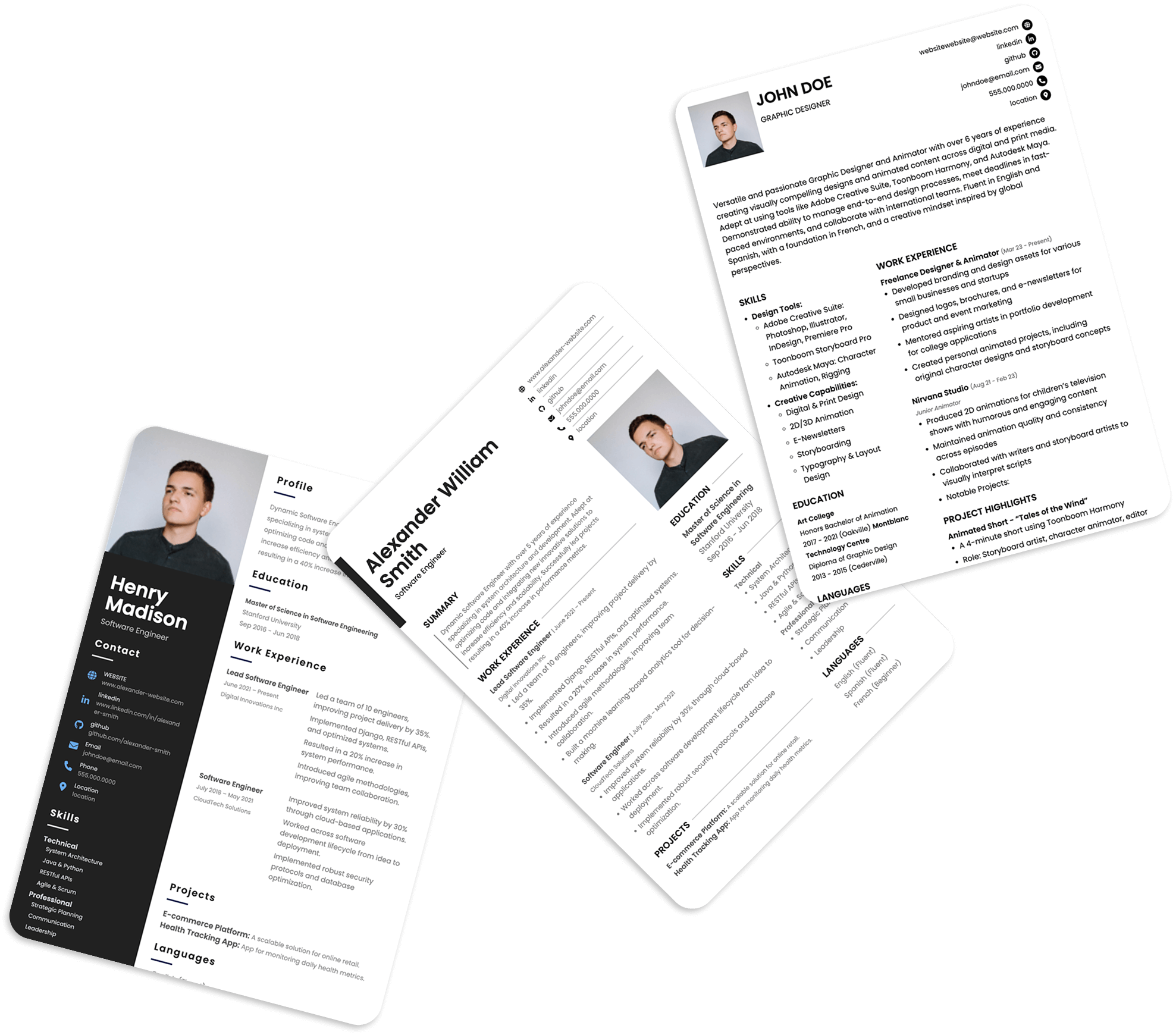 Resume Builder Interface
