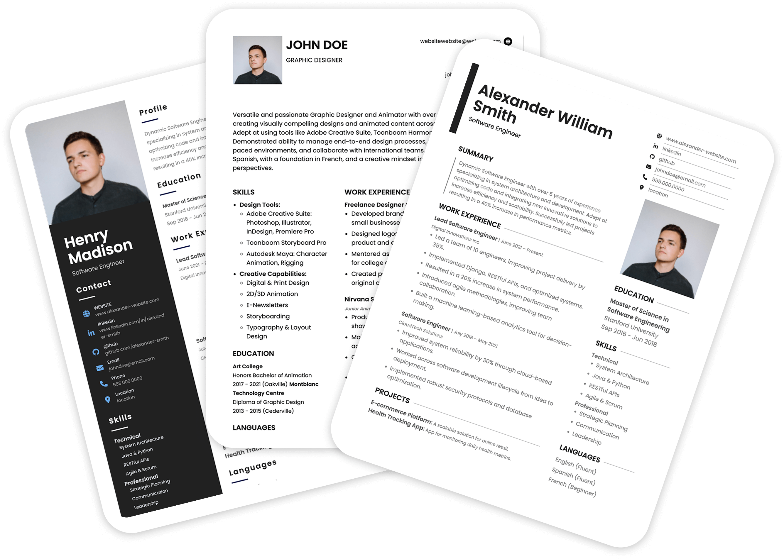 Resume Builder Interface